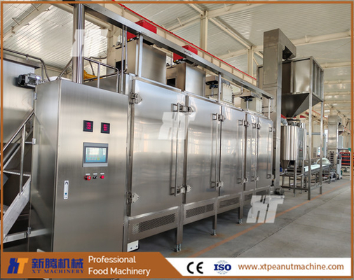 Tiếp tục kiểm soát nhiệt độ đậu phộng rang sơn