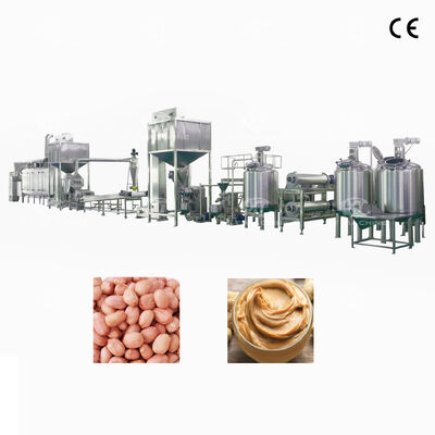 Giá tốt. Dây chuyền sản xuất bơ đậu phộng tự động hoàn toàn với cấu trúc SUS 304 và công suất 500kg/h trực tuyến