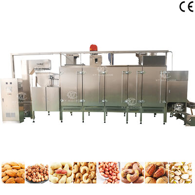 Giá tốt. SUS304 Máy nướng hạt liên tục (continuous nuts roaster) với điều khiển PLC cho sử dụng thương mại trực tuyến