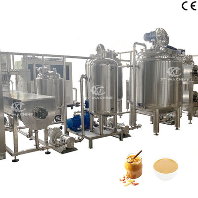 Giá tốt. 500-2000kg / h dây chuyền sản xuất bơ đậu phộng hoàn toàn tự động Máy làm kem dưa chuột với điều khiển chương trình PLC trực tuyến