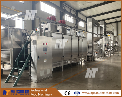 Máy rang hạt tự động ISO Máy rang liên tục đậu phộng 300kg / H