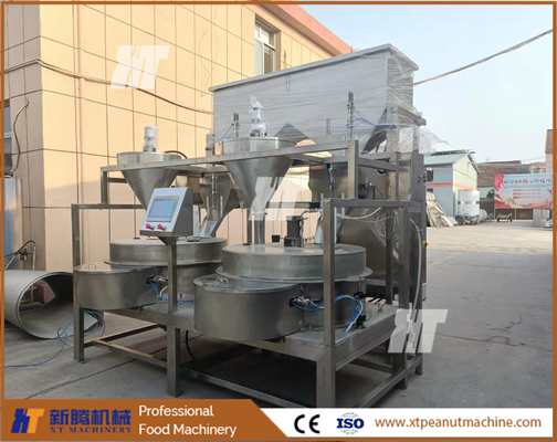 Máy phủ bánh mì đậu phộng SUS304 Máy phủ đường tự động 300kg / H