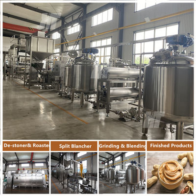 Nhà máy chế biến bơ đậu phộng hoạt động bằng PLC Đường dây sản xuất bơ đậu phộng
