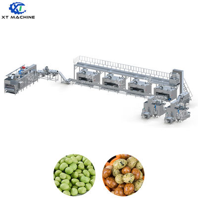 Máy phủ đậu phộng hoàn toàn tự động 500-1000kg/h với điều khiển PLC và thép không gỉ loại 304