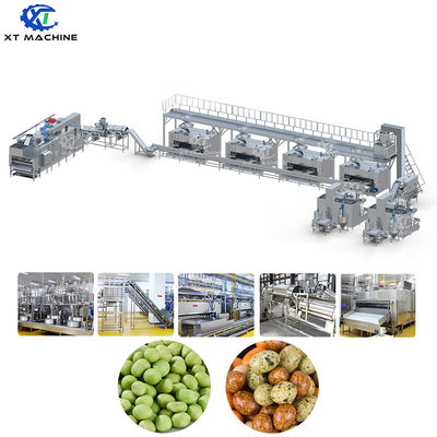 500-1000kg/h Capacity Food Grade Stainless Steel 304 Nuts Coating Machine with Siemens PLC Control for Nuts Coating and Baking Production Line Máy phủ đậu phộng với điều khiển PLC của Siemens