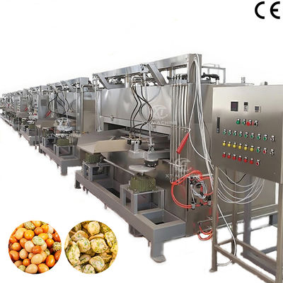 Giá tốt. Máy rang hạt bọc hoàn toàn tự động 100kg/h Máy rang đậu xoay Nhật Bản có điều khiển PLC để chế biến hạt trực tuyến