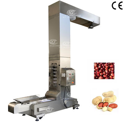 Băng tải nâng kiểu Z bằng thép không gỉ thực phẩm 304 để vận chuyển dọc các loại trái cây, rau củ, ngũ cốc, các loại hạt