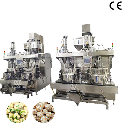 Giá tốt. Máy tráng phủ đậu phộng hai trạm 600-800kg/h cho đồ ăn nhẹ trực tuyến