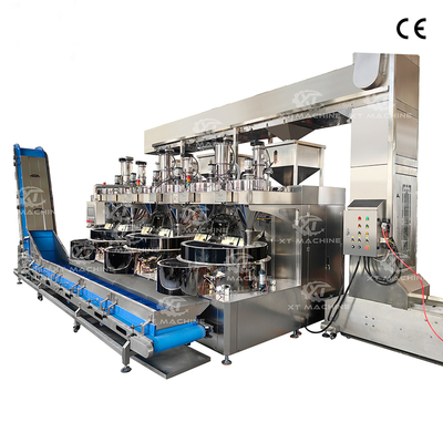 Giá tốt. Máy phủ đậu phộng hai trạm để sản xuất đồ ăn nhẹ trực tuyến
