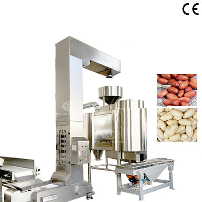 Giá tốt. Máy chần đậu phộng rang tự động Máy bóc vỏ quả hồ trăn hạt phỉ với tốc độ chần cao trực tuyến