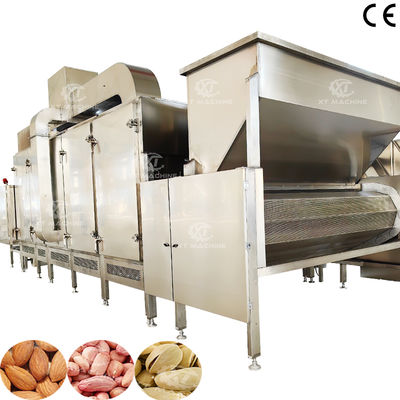 300kg/h-500kg/h Máy nướng hạt liên tục đa chức năng Máy nướng hạt dừa với điều khiển PLC để nướng