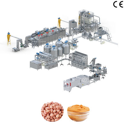 Đường dây sản xuất bơ đậu phộng / bơ hạt cachew / bơ dẻo hoàn toàn tự động 200-2000kg/h và điều khiển PLC