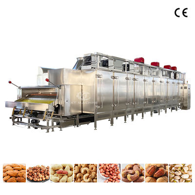 Giá tốt. 1000kg/h Kiểm soát PLC Máy rang hạt SS304 lò nướng thương mại thích hợp cho nhà máy chế biến thực phẩm trực tuyến