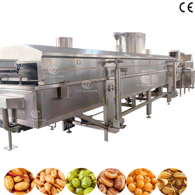 Giá tốt. SUS304 500 ≈ 1000 kg / h Máy chiên đậu Nhật Bản liên tục tự động cho chế biến thực phẩm ăn nhẹ hạt trực tuyến