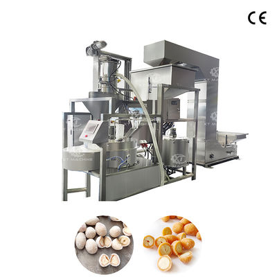 Giá tốt. Thiết bị phủ hạt hoàn toàn tự động Máy làm đậu phộng có vỏ bọc với điều khiển PLC cho lớp phủ hạt trực tuyến