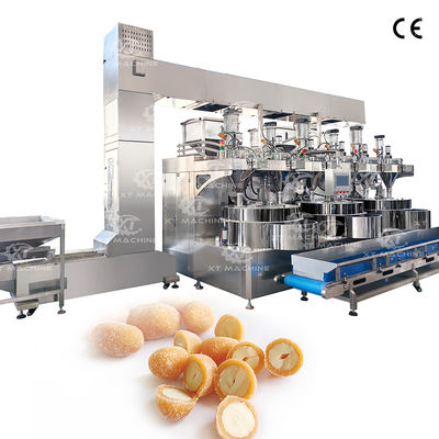 Giá tốt. Máy chế tạo đậu phộng tự động có hiệu quả cao Máy phủ hạt hạt dẻo với thép không gỉ SUS304 trực tuyến