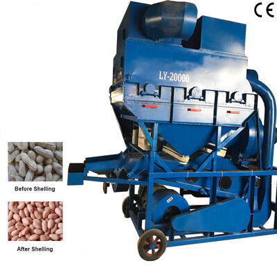 Máy bóc vỏ lạc hiệu quả cao, tỷ lệ vỏ cao 2000kg/h bằng thép carbon, dùng cho công nghiệp