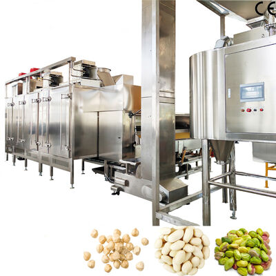 1000-1200kg/h thép không gỉ 304 Đường dây sản xuất đậu phộng trắng Máy loại bỏ da đỏ đậu phộng thích hợp cho các nhà máy chế biến thực phẩm
