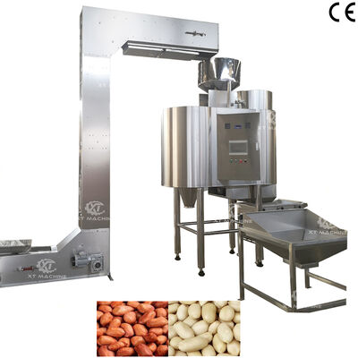 Máy làm da hạt đậu phộng hoàn toàn tự động 500kg / h thép không gỉ Máy làm trắng hạt cho các nhà máy chế biến hạt
