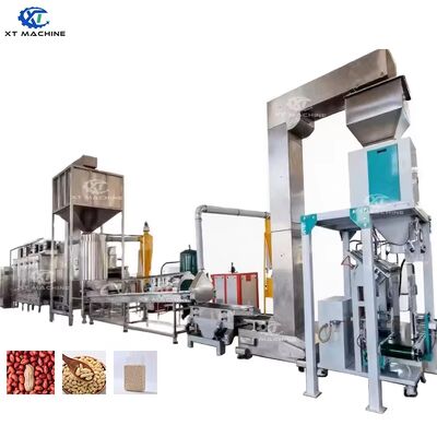 Giá tốt. 500、1000kg/h Đường chế biến đậu phộng/hạt vải/chất dẻo có thể tùy chỉnh với máy làm trắng không khí để rang và vỏ hiệu quả trực tuyến