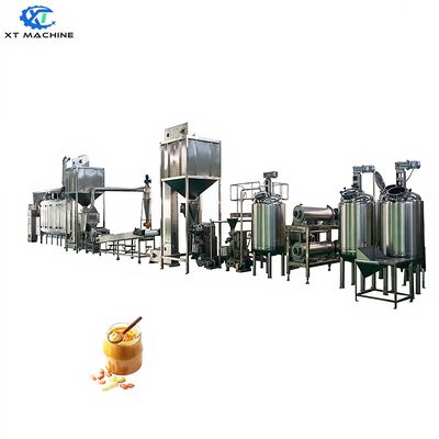 Đường dây sản xuất bơ đậu phộng đa công thức hoàn toàn kín với cấu trúc thép không gỉ SUS 304