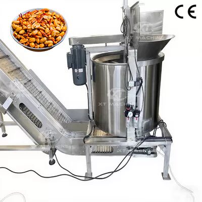 Máy chiên lạc bằng thép không gỉ 304 với điều khiển nhiệt độ thông minh và công suất 300kg/giờ