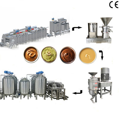 Giá tốt. Dòng sản xuất bột đậu phộng Máy chế biến bơ dẻo hạnh nhân với công suất 500kg/h-1000kg/h cho các nhà máy chế biến hạt trực tuyến