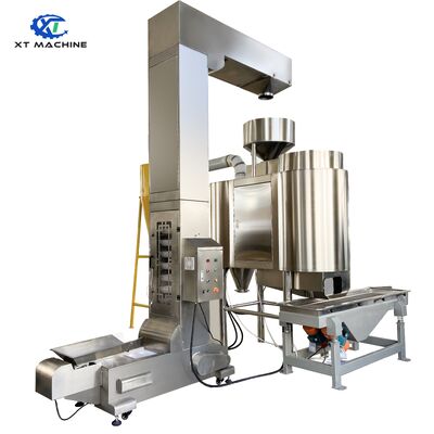 Giá tốt. Băng tải gầu kiểu Z 304SUS với bộ cấp liệu điện từ và công suất 0.75kw để vận chuyển hạt trực tuyến