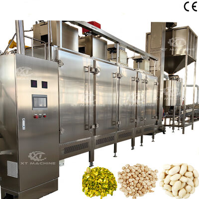 Giá tốt. Dây chuyền sản xuất đậu phộng chần nguyên hạt có tốc độ chần cao Máy bóc vỏ hạt dẻ Cho ăn và xả hoàn toàn tự động trực tuyến