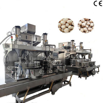 Giá tốt. Máy làm bánh snack phủ bột SUS304 chất lượng cao, Máy làm bánh burger đậu phộng phủ bột cho chế biến thực phẩm ăn nhẹ trực tuyến