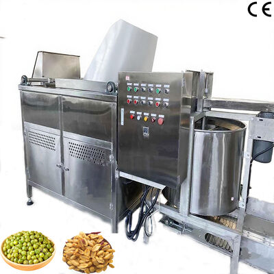 Máy chiên thực phẩm điều khiển nhiệt độ tự động - Máy chiên đậu phộng tự động xả