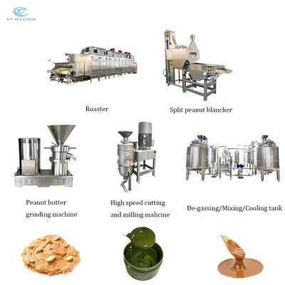 Giá tốt. Đường dây sản xuất bơ đậu phộng hoàn toàn tự động với máy nghiền SUS304 Stainless Steel Roaster Blancher trực tuyến