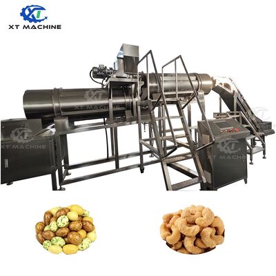 Giá tốt. SUS304 Máy tạo hương vị cuộn hai cuộn bằng thép không gỉ với hệ thống xả tự động để chế biến các loại hạt phủ (đậu phộng / đậu phộng rộng / cà chua) và đồ ăn nhẹ trực tuyến
