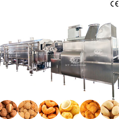 Giá tốt. Dòng sản xuất sơn và chiên đậu phộng SUS304 tự động đầy đủ với 500-1000kg/h cho các nhà máy chế biến hạt trực tuyến