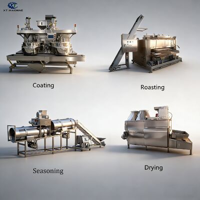 Máy sơn đậu phộng 500-1000kg/h SUS304 với PLC cho dây chuyền chế biến đậu phộng/Bread Beans/Rose Peanuts/Coconut Cashew