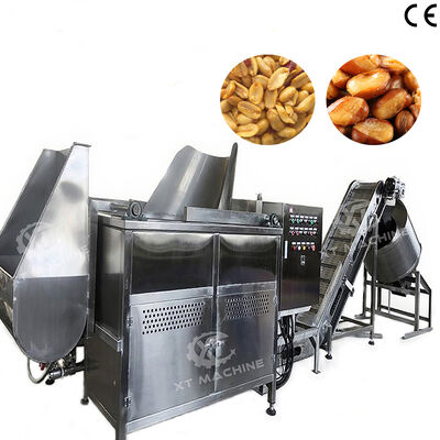 Giá tốt. 100kg / h Xả tự động Máy chiên hàng loạt đậu phộng Nhật Bản SUS304 Máy khử dầu có chứng nhận CE trực tuyến