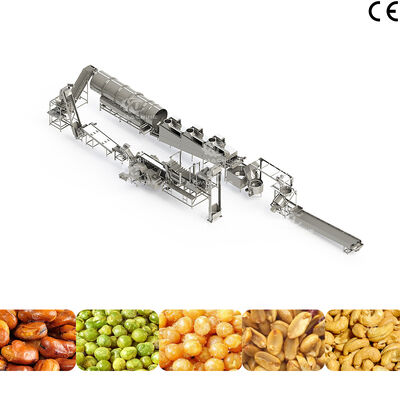Giá tốt. Máy chế biến đồ ăn nhẹ hạt chiên hoàn toàn tự động SS304 Dòng sản xuất chiên cho nhà máy chế biến hạt trực tuyến