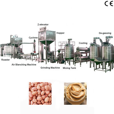 Giá tốt. Tăng hiệu quả cao 1000-2000kg/h dây chuyền sản xuất bơ đậu phộng Máy làm bơ đậu phộng với nghiền hai giai đoạn cho các nhà máy chế biến hạt trực tuyến