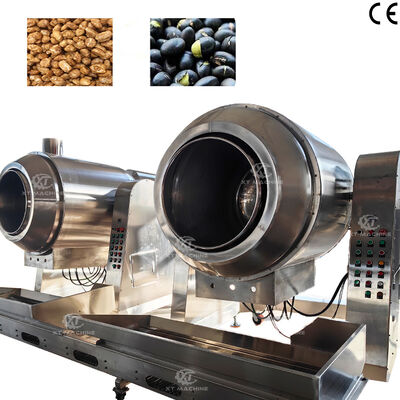 Máy muối tự động hiệu suất cao loại wok 70kg/lô, máy bơm đường và máy sưởi, máy nướng bánh mì