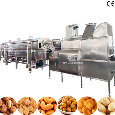 Giá tốt. Dây chuyền sản xuất chiên và phủ đậu phộng SUS304 hoàn toàn tự động với công suất 500-1000kg/h cho các nhà máy chế biến hạt trực tuyến
