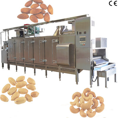 Giá tốt. Thiết bị nướng hạt liên tục có dung lượng lớn với điều khiển PLC Máy nướng hạt dừa cho các nhà máy chế biến hạt trực tuyến