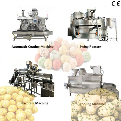 Giá tốt. SUS304 tùy chỉnh 200kg/h-500kg/h hạt phủ và rang dây chuyền sản xuất cho chế biến rang thực phẩm hiệu quả trực tuyến