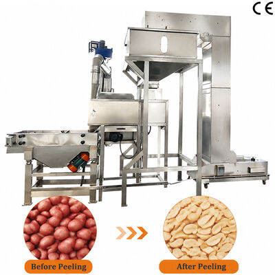 Giá tốt. Máy thái và chần đậu phộng tự động SUS304 Máy bóc vỏ bằng không khí để chế biến thực phẩm hiệu quả trực tuyến