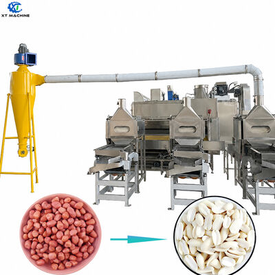 Giá tốt. Máy cắt và làm trắng đậu phộng chất lượng cao 1000kg/h-2000kg/h SUS304 cho thiết bị chế biến hạt trực tuyến