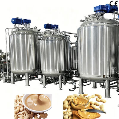 Giá tốt. Lớp thực phẩm Máy pha trộn bơ đậu phộng / bơ hạnh nhân tự động đầy đủ / Bể khử khí / Máy làm mát trực tuyến