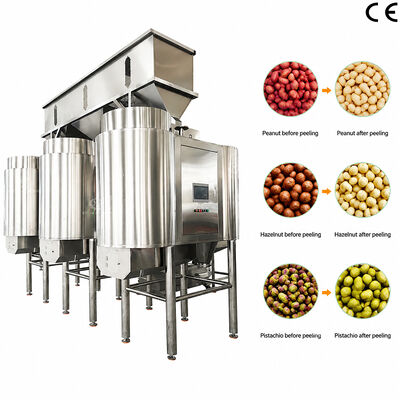 Máy bóc vỏ hạt phỉ cấp công nghiệp Máy làm trắng đậu phộng bằng khí nén tùy chỉnh với chứng nhận CE