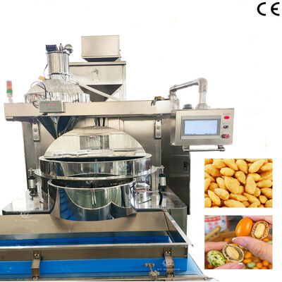 Máy làm bánh burger đậu phộng có lớp phủ tốc độ cao Khẩu mì đậu phộng có lớp phủ Máy làm đồ ăn nhẹ với hệ thống điều khiển PLC