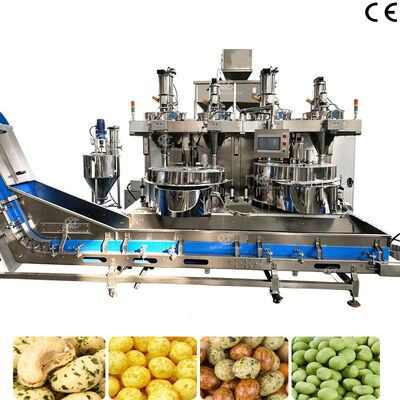 Nhà máy bán trực tiếp 500kg / h-1000kg / h Máy phủ hạt tự động Máy làm đậu phộng được bao phủ cho đậu phộng