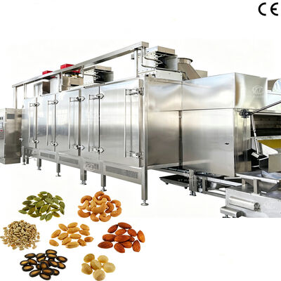 Giá tốt. Máy nướng hạt liên tục bán nóng với tốc độ vận chuyển điều chỉnh PLC điều khiển lò nướng trực tuyến
