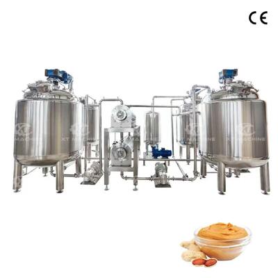 Nguồn cung nhà máy Máy làm bơ đậu phộng tự động hoàn toàn, Máy làm bơ hồ trăn có bể làm mát trộn, hỗ trợ OEM với điều khiển PLC